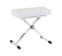 QUIK LOK - BX8-WH-BB Basic Series - Banco, Asiento Acolchado, Altura Ajustable 48/51/58 cm, Marco de Acero, Color Blanco