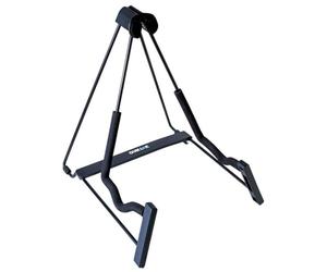 QUIK LOK GHS/001 - Soporte para guitarra eléctrica y acústica, soporte para trompa francesa, ajustable en 5 posiciones, ancho 27-16 cm, peso 0,9 kg, capacidad 5 kg, acero, color negro