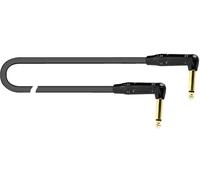 QUIK LOK JUST 2JR-05 - Cable para instrumentos musicales, 0,5 m, conectores jack mono 6,3 mm en ángulo de 90°