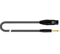 QUIK LOK - JUST/FJM-1 Cable de micrófono balanceado XLR hembra a jack TS 6,3 mm mono recto, longitud 1 metro, serie JUST, negro, para mezclador, micrófono, grabación en casa, estudio y sala de pruebas