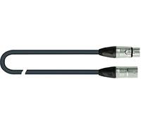 QUIK LOK - JUST/MF-0,5 SL, cable de micrófono, XLR macho/XLR hembra, conectores SL Silver, longitud 0,5 m, color negro