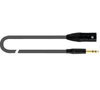 QUIK LOK - JUST/MJS-1 Cable de micrófono balanceado 1 m XLR macho/Jack estéreo TRS negro