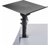 QUIK LOK - MSC/001 - Soporte multifunción con clip, soporte de mesa multifunción, con abrazadera de fijación, placa superior 25 cm x 29 cm, con tiras adhesivas de goma, color negro