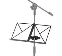 QUIK LOK - MUS/003 - Brazo articulado con atril plegable, superficie 460 x 240 mm, abrazadera universal, diámetro 15-35 mm, ligero y plegable, ideal para músicos, color negro