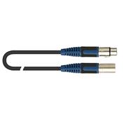 QUIK LOK - RKSM/340-5 XLR macho/XLR hembra, cable de micrófono ROK SOLID, XLR macho/XLR hembra, longitud 5 m, color negro