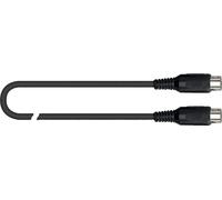 QUIK LOK - SX/164-1 Cable MIDI 5 polos DIN macho-macho, longitud 1 m, serie SX negro, para teclados, controladores, interfaces de audio, instrumentos musicales, estudio y en vivo