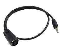 QUIK LOK SX/164 TRS020K, cable MIDI TRS de 3,5 mm a MIDI DIN 5 polos hembra, longitud 20 cm, ideal para instrumentos y controladores MIDI, color negro