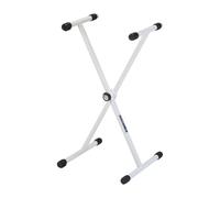 QUIK LOK - T10-WH - Soporte para teclado en forma de X blanco, soporte para teclado, 9 niveles de altura, en X ajustable, profundidad de la base 46,3 cm, profundidad de los soportes 35,7 cm, color