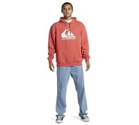 Quiksilver Big Logo Hoodie Suéter pulóver, Spiced Coral, Estándar para Hombre