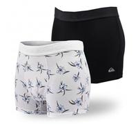 Quiksilver Boxers - Pack de 2 - Algodón Stretch 96% Algodón 4% Elastano - Ropa interior cómoda - Cinturón Logo - Caja de regalo - S a 2XL, Pack de 2 Q0990c, S