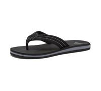 Quiksilver Boy's Carver Suede Youth Kids Flip Sandal, Solid Black, 10 Big