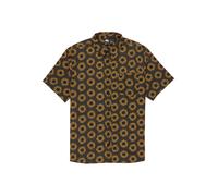 QUIKSILVER Camisa funcional 'Apero Classic' sepia / amarillo / negro L sepia / amarillo / negro
