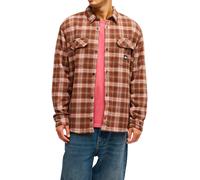 Quiksilver - Camisas - Venture Sherpa Overshirt Java de Algodón - Talla XL - Burdeos Burdeos XL