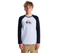 Quiksilver Camiseta de Manga Corta EV Omni Logo Raglan LS YTH Niño Gris 14, Gris, 14 años