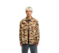 Quiksilver Castlehill - Camisa Amplia de Manga Larga - Hombre - Marrón.