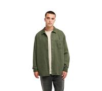 Quiksilver Castlehill - Camisa Amplia de Manga Larga - Hombre - Verde.