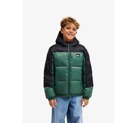 QUIKSILVER Chaqueta acolchada con capucha. Color Verde/Azul