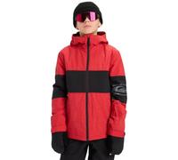 Quiksilver Chaqueta de nieve con capucha alta para niño, color rojo, 6-7 años
