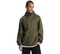 Quiksilver Chaqueta Impermeable Overcast 3K Tape para Hombre, Color marrón