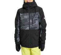 Quiksilver - Chaquetas de esquí niños - Side Hit Printed Youth Jacket Camostrokes True Black - Talla Infantil 10 años - Negro Negro 10 años