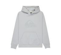 Quiksilver Sudadera con capucha Comp Logo para niño, estampado frontal, felpa, gris, Paquete de 1
