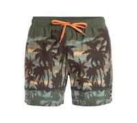 Quiksilver Everyday Straight Volley 15 Pantalones Cortos, Hoja de UVA Tropicamo, M para Hombre