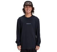 Quiksilver EVO Snake Type - Camiseta de Manga Larga - Hombre - Negro.