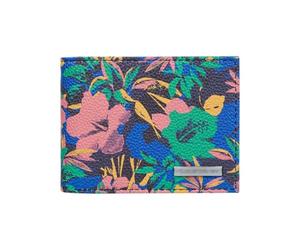 Quiksilver Freshness, Accesorio de Viaje-Billetera Hombres, Dark Navy Interact Floral, Medium