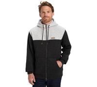 Quiksilver Cardigan para hombre Keller Block Zip Negro Talla L