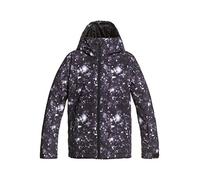 Quiksilver Mission Printed - Chaqueta Para Nieve Para Niños 8-16 Chaqueta Para Nieve, Niños, true black woolflakes, XS/8