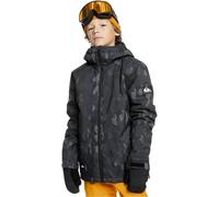 Quiksilver - Chaquetas de esquí niños - Mission Printed Youth Jacket Nature Zoom Dark Shadow - Talla Infantil 10 años - Negro Negro 10 años