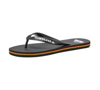 Quiksilver Molokai Flip Flops for Men, Athletic Mens Sandals, Sandalia Hombre, Negro Rojo Verde, 43 EU