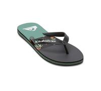 Quiksilver Molokai Stripe, Sandalia Hombre, Negro, Verde y Negro, 46 EU