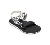 Quiksilver Monkey Caged, Sandalia Hombre, Negro Blanco, 45 EU