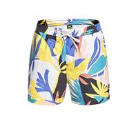 Quiksilver No Destination Volley 15-Short De Natación para Hombre Jam, Snow White, L