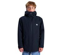 Quiksilver Overcast 3K Parka - Chaqueta Impermeable con Capucha - Niños 8-16 - Negro.
