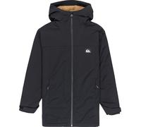 Quiksilver - Marcas - Overcast 3K Youth Parka Black de Nylon - Talla Infantil 10 años - Negro Negro 10 años