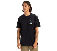 Quiksilver Palm Lines SS Camiseta, Black, M Hombre