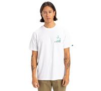 Quiksilver Palm Lines SS Camiseta, White, S Hombre