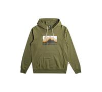 Quiksilver QS Gradient Mountains Hoodie Suéter, Four Leaf Clover, Estándar para Hombre