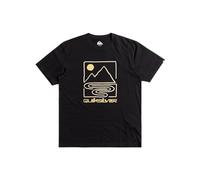 Quiksilver QS Outline Mountains SS Camiseta, Noir, Estándar para Hombre