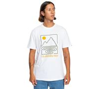 Quiksilver QS Outline Mountains SS Camiseta, White, Estándar para Hombre