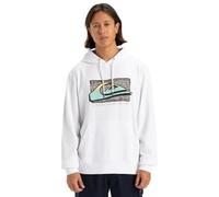 Quiksilver Retro Fade Hoodie Polar, Blanco, L para Hombre