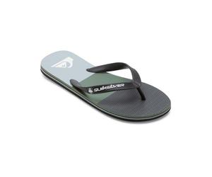 Quiksilver Sandalia Molokai Stripe para hombre, Black Grey Green, 44 EU