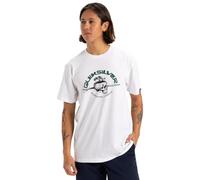Quiksilver Skull Lines SS Camiseta, White, XL Hombre