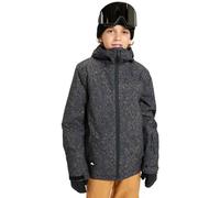 Quiksilver Snow Jacket Mission - Chaqueta estampada para niño, color negro, 6-7 años