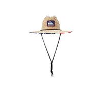Quiksilver Sombrero de Paja Outsider Lifegaurd para Hombre, Azul Marino/Rojo/Blanco, S/M