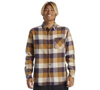 Quiksilver Sudadera, Bone Brown Motherfly Flannel, Estándar para Hombre