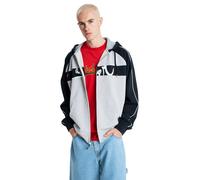 QUIKSILVER Sudadera con cremallera deportiva 'YG Operator' gris / negro / blanco M gris / negro / blanco