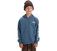 Quiksilver Sudadera de Forro Polar con Cremallera gráfica de Agua Salada para niño, Color Azul, Talla 14